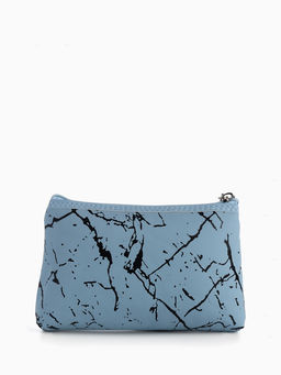 Набор простых косметичек на молниях 2 в 1, с рисунком, голубой