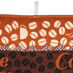 Полотенце кухонное махровое 40х60см "Кофе", 290гр/м2, 100% хлопок, с петелькой, цвета микс, Bolangde (Китай)