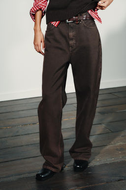 TRF STRAIGHT HIGH-WAIST JEANS - Zara фото 3
