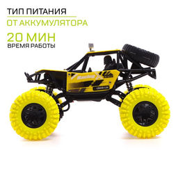 Машинка на пульте управления «Джип. Джип-триал», работает от аккумулятора, цвет жёлтый