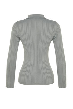 Mint Merserize Gorunumlu Fitilli Polo Yaka Triko H?rka TWOAW20HI0070