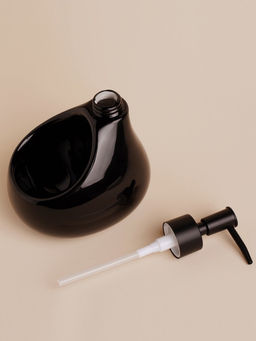 Дозатор для мыла SL Home Drop, с подставкой для губки, 450 мл, чёрный