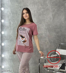 Пижама женская футболка и бриджи