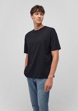 2li Oversize Siyah Basic Ti??rt Seti - Mavi фото 3