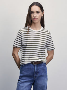 Футболка из хлопка в полоску / Zarina