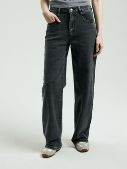 DESIMALL Женские Джинсы ШИРОКИЕ