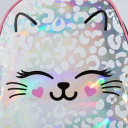 Рюкзак искусственная кожа, MEOW, кот, голография, 27 х 23 х 10 см - NAZAMOK KIDS фото 5