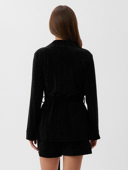 Жакет женский KAFTAN «Бархат», размер 44, чёрный