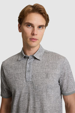 Erkek Gri Regular Fit Polo Yaka Ti__rt