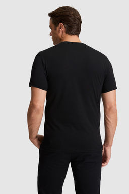 Erkek Siyah Regular Fit Bisiklet YakaTi__rt