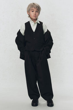 PANTAL?N TRAJE SOSHIOTSUKI x ZARA / Marr?n / Topo  фото 2