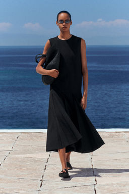 VESTIDO LARGO PLISADO DE ALGOD?N Y LINO - H&m фото 3