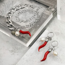 Серьги из муранского стекла PAPRIKA LC3446