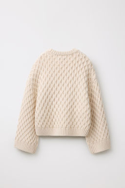 CABLE KNIT WOOL JUMPER LIMITED EDITION - Zara фото 8
