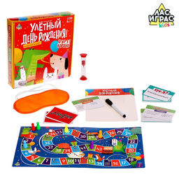 Настольная игра Улётный День Рождения!, 10 игр: Мафия, Кто я, Крокодил, Бродилка, Жмурки и др.