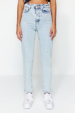 TRENDYOLMILLA Mavi Yuksek Bel Mom Jeans TWOSS23JE00085  фото 22