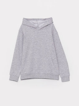 Kap??onlu Basic Uzun Kollu Erkek ?ocuk Sweatshirt