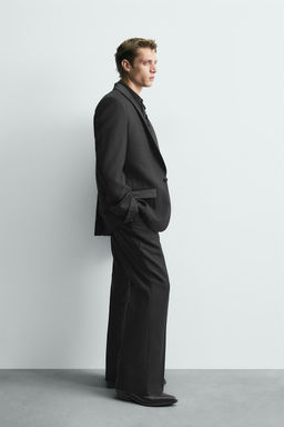 LIMITED EDITION 100% WOOL FLARE FIT SUIT TROUSERS - Zara фото 4