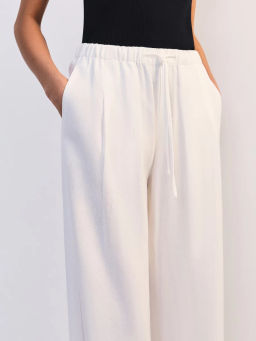 Льняные брюки с эластичным поясом ZR2605012102-2 / Zarina  фото 6