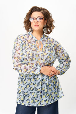 Блуза Michel Chic 760/2 голубой принт