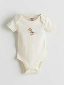 Bisiklet Yaka Bask?l? Erkek Bebek ??t??tl? Body