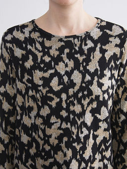 Bisiklet Yaka Desenli Bluz