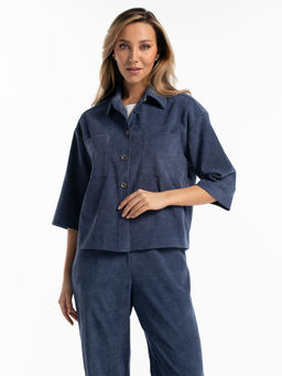 Жакет вельветовый индиго - Odis фото 6