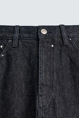 STUDDED STRAIGHT-LEG JEANS - Zara фото 17