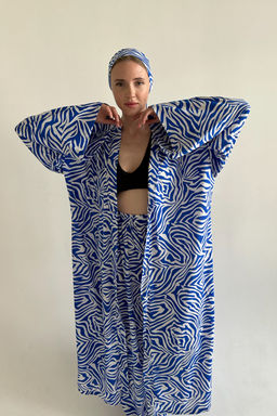 Кимоно BEACH069/02/Белый, синий - M&G all natural фото 9