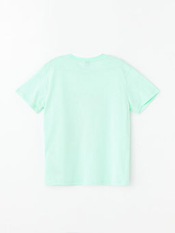 Bisiklet Yaka Bask?l? K?sa Kollu Erkek ?ocuk Ti??rt