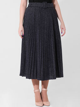 Юбка плиссе больших размеров длинная женская - Almond фото 4