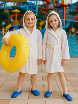 Халат детский молочный