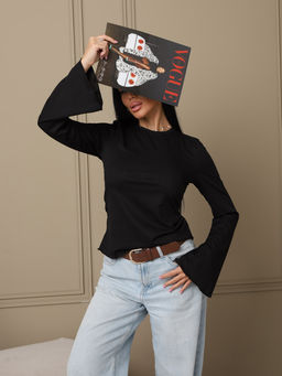 Лонгслив в рубчик мод.2028 - Барболета фото 47