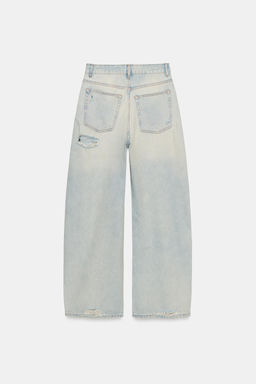 JEANS TRF BAGGY TIRO MEDIO / Azul claro - Zara фото 4