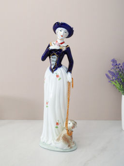 Статуэтка Дама с собачкой 30 см / XH-0836 /уп 24/