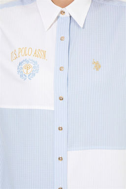 Женская белая рубашка с длинным рукавом Неожиданная скидка в корзине - U.s. polo assn фото 6