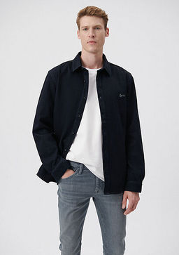 Roy Lux Black Gece Mavisi Jean Gomlek