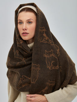 В составе шерсть. Большой теплый двусторонний палантин - Tantino фото 5