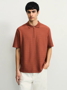 Футболка поло на молнии / Zarina фото 3