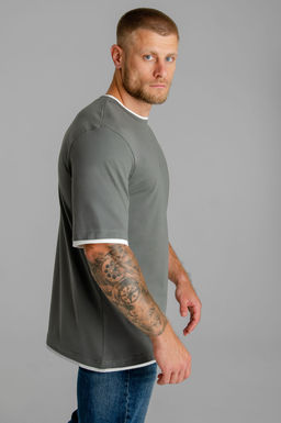 Арт. 67115/5 Футболка мужская 48-56 (5 шт) Цвет:серо-зеленый - Идеал фото 15