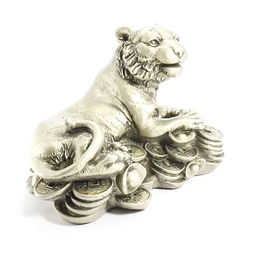 Фигурка Фен Шуй Тигр SILVER - символ года Защита процветающего семейства ХРУПКОЕ Китай