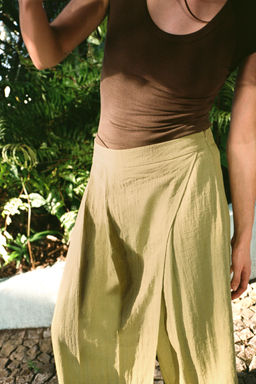 PANTAL?N PAREO ANCHO / Oliva - Zara фото 2