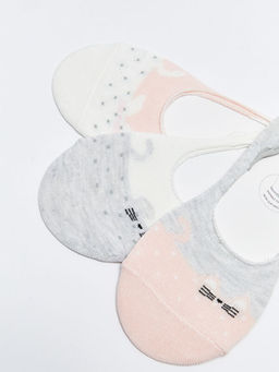 Desenli Kad?n Babet ?orap 3l?