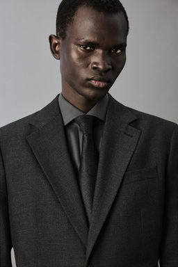 TEXTURED CHECK SUIT TROUSERS - Zara фото 18