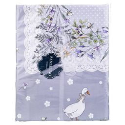 СКАТЕРТЬ ГУСИ ЛЕГАРД 160Х 220СМ ,СЕРЫЙ, 100 - Lefard фото 2