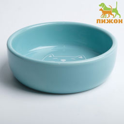 Миска керамическая Meow 300 мл - 13.413.44 см, голубая - Пижон фото 2