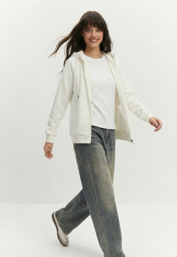 Толстовка женская 25234-532 футер молочный
