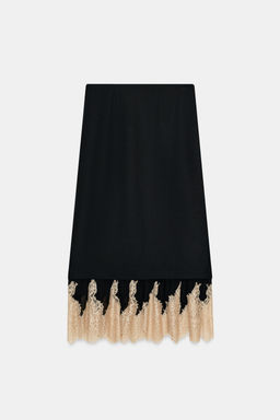 ZW COLLECTION COMBINED LACE SKIRT - Zara фото 4