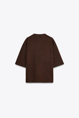 WASHED EFFECT INTERLOCK T-SHIRT - Zara фото 8