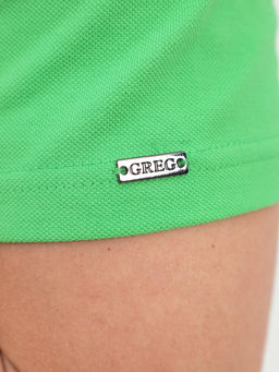 Джемпер мужской с воротником поло короткий рукав GREG G144-PO124T-CTP1083 (зелен.неон)